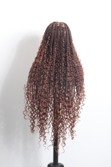 Pre-styled Knotless Braids Wig #1B-30 Color Lace Front Wig Pre-Braided Hair Wholesale Price