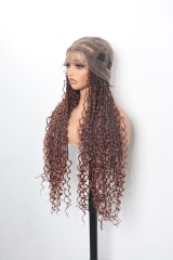 Pre-styled Knotless Braids Wig #1B-30 Color Lace Front Wig Pre-Braided Hair Wholesale Price