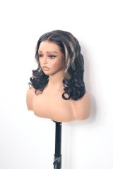 13x5 1B# HD Lace Frontal Zip & Go Wig+P1-27 Color Replacement Lace 150% Loose Deep Wave Glueless Wig