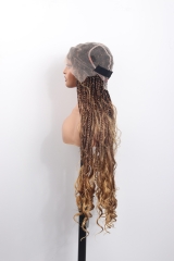 Pre-styled Knotless Braids Wig #1BT30-27 Color Lace Front Wig Pre-Braided Hair Wholesale Price