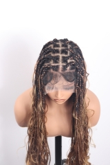 Pre-styled Knotless Braids Wig #1BT30-27 Color Lace Front Wig Pre-Braided Hair Wholesale Price