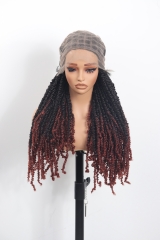 Pre-styled Braids Wig #OT99J-350 Color Lace Front Wig Pre-Braided Hair Wholesale Price