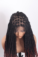 Pre-styled Braids Wig #OT99J-350 Color Lace Front Wig Pre-Braided Hair Wholesale Price