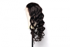 Super grade 8-24inch Loose Wave lace frontal wig 100% virgin brazilian hair in stock factory supplier