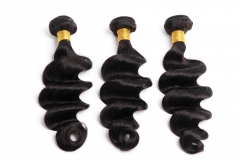 Loose Wave Remey Hair Bundles 1B