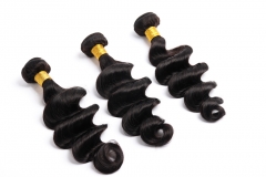 Loose Wave Remey Hair Bundles 1B
