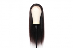 Super grade 8-24inch Straight lace frontal wig 100% virgin brazilian hair in stock factory supplier