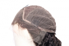 Super grade 8-24inch Loose Curly lace frontal wig 100% virgin brazilian hair in stock factory supplier