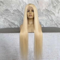 613 Super grade 8-24inch Straight lace frontal wig 100% virgin brazilian hair in stock factory supplier