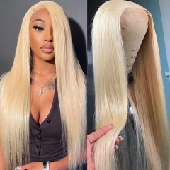 613 Super grade 8-24inch Straight lace frontal wig 100% virgin brazilian hair in stock factory supplier