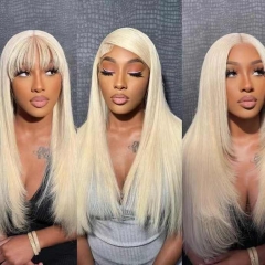 613 Super grade 8-24inch Straight lace frontal wig 100% virgin brazilian hair in stock factory supplier