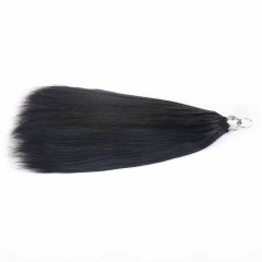 Light Yaki Straight Micro Ring Loop Feather Crochet Hair Extension Remy Hair