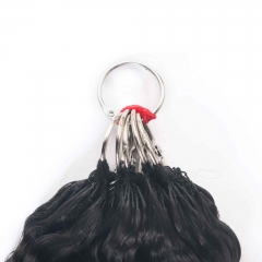 France Curly Micro Ring Loop Feather Crochet Hair Extension Remy Hair