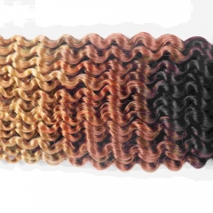 T1B-30-613# Kinky Curly Micro Ring Loop Feather Crochet Hair Extension Remy Hair