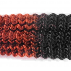 T1B-350# Kinky Curly Micro Ring Loop Feather Crochet Hair Extension Remy Hair