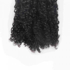 Multi-Textured Kinky Curly Micro Ring Loop Feather Crochet Hair Extension Remy Hair