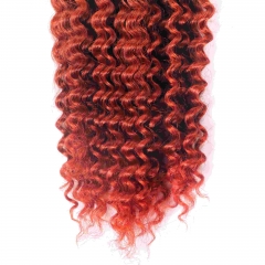 T1B-350# Kinky Curly Micro Ring Loop Feather Crochet Hair Extension Remy Hair