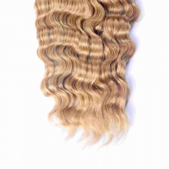 27# Burmese Curly Micro Ring Loop Feather Crochet Hair Extension Remy Hair 55CM