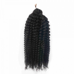 Kinky Curly Feather Crochet Hair Extension Remy Hair 20CM