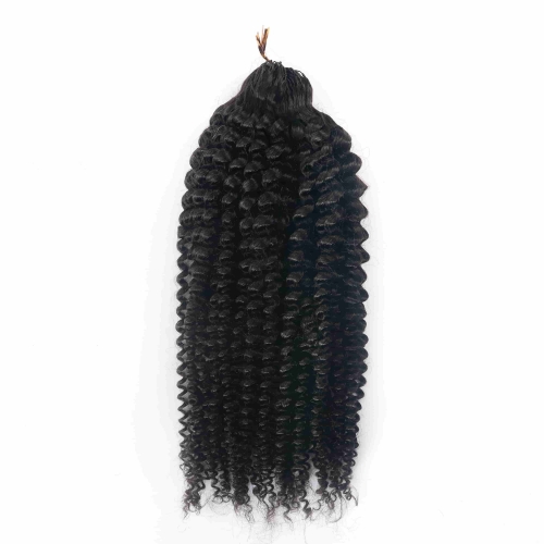 Kinky Curly Feather Crochet Hair Extension Remy Hair 20CM