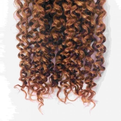 Deep Curly Micro Ring Loop Feather Crochet Hair Extension Remy Hair