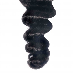 Loose Deep Wave Feather Crochet Hair Extension Remy Hair 22CM