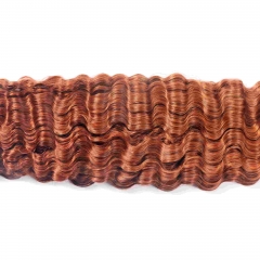 30# Burmese Curly Micro Ring Loop Feather Crochet Hair Extension Remy Hair 45CM