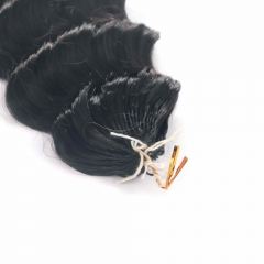 Loose Deep Wave Feather Crochet Hair Extension Remy Hair 22CM