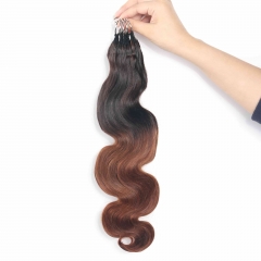 Body Wave Micro Ring Loop Feather Crochet Hair Extension Remy Hair