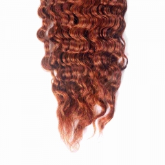 30# Burmese Curly Micro Ring Loop Feather Crochet Hair Extension Remy Hair 45CM