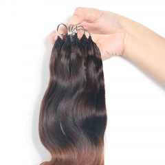 Body Wave Micro Ring Loop Feather Crochet Hair Extension Remy Hair