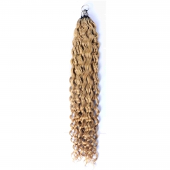 27# Water Wave Micro Ring Loop Feather Crochet Hair Extension Remy Hair