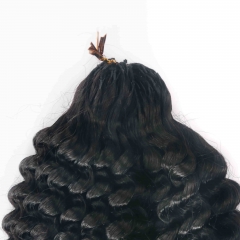 Kinky Curly Feather Crochet Hair Extension Remy Hair 20CM