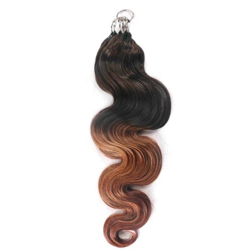 Body Wave Micro Ring Loop Feather Crochet Hair Extension Remy Hair