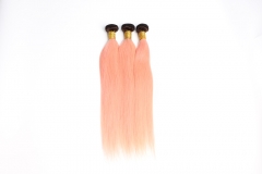Straight Remy Hair Bundles R1-Pink