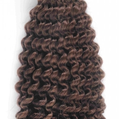 #4 Kinky Curly Crochet Remy Hair Bulk For Spring Twist / Braids Style