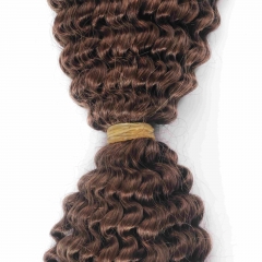 #4 Kinky Curly Crochet Remy Hair Bulk For Spring Twist / Braids Style
