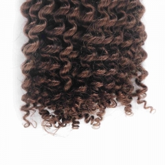 #4 Kinky Curly Crochet Remy Hair Bulk For Spring Twist / Braids Style
