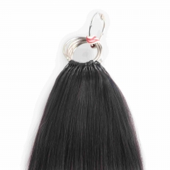 Straight Micro Ring Loop Feather Crochet Hair Extension Remy Hair