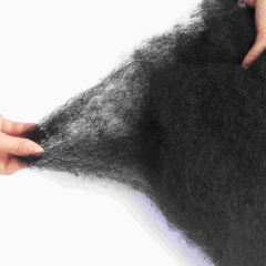1B# Double Drawn Afro Kinky Bulk 100% Unprocessed Human Hair SDD