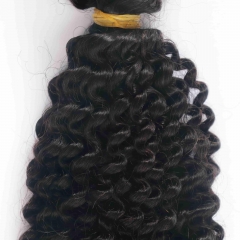 #1B Kinky Curly Crochet Remy Hair Bulk For Spring Twist / Braids Style