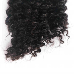 #1B Kinky Curly Crochet Remy Hair Bulk For Spring Twist / Braids Style