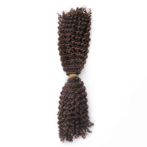 #4 Kinky Curly Crochet Remy Hair Bulk For Spring Twist / Braids Style