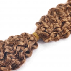 #30 Burmese Curly Crochet Remy Hair Bulk For Spring Twist / Braids Style