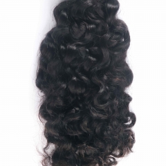 #1B Burmese Curly Crochet Remy Hair Bulk For Spring Twist / Braids Style