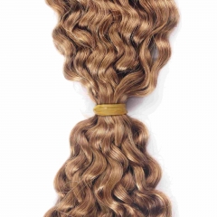 #30 Burmese Curly Crochet Remy Hair Bulk For Spring Twist / Braids Style