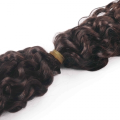 #2 Burmese Curly Crochet Remy Hair Bulk For Spring Twist / Braids Style