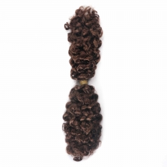 #4 Burmese Curly Crochet Remy Hair Bulk For Spring Twist / Braids Style