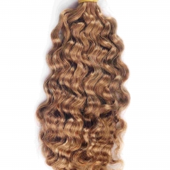 #30 Burmese Curly Crochet Remy Hair Bulk For Spring Twist / Braids Style