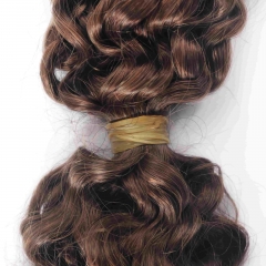 #4 Burmese Curly Crochet Remy Hair Bulk For Spring Twist / Braids Style
